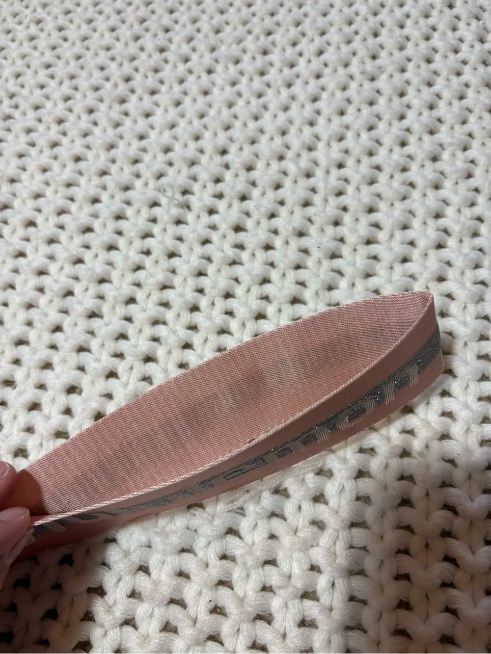 NWT lululemon pink mist/silver never lost keychain